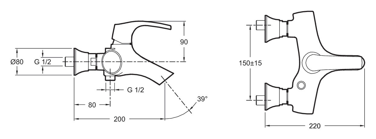 Смеситель SYMBOL E71680-СР